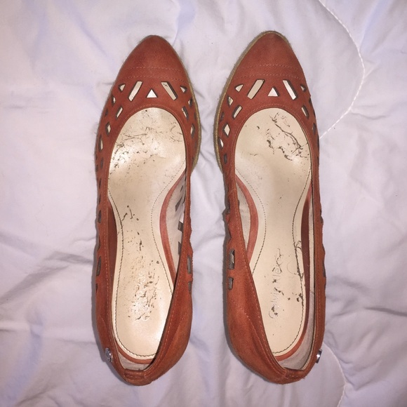 Calvin Klein Suede Espadrille Wedges - Picture 3 of 4